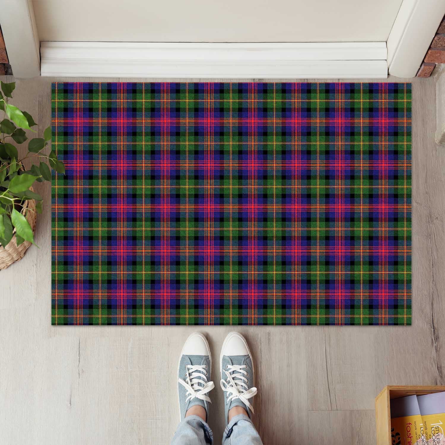 Logan Modern Tartan Door Mat - Tartanvibesclothing