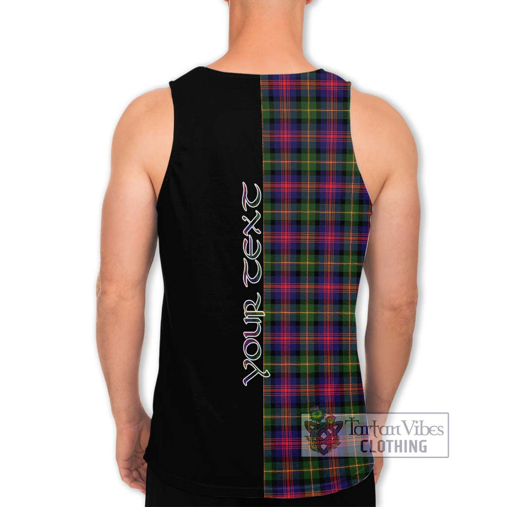 Logan Tartan Men's Tank Top with Family Crest and Half Of Me Style - Tartanvibesclothing Shop