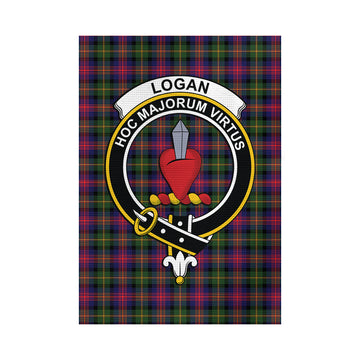 Logan Tartan Garden Flag with Family Crest