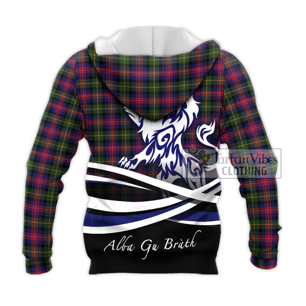 Logan Tartan Knitted Hoodie with Alba Gu Brath Regal Lion Emblem - Tartan Vibes Clothing