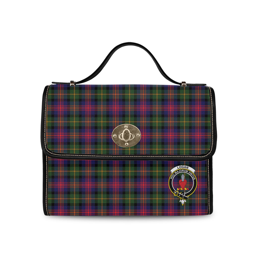 logan-modern-tartan-leather-strap-waterproof-canvas-bag-with-family-crest