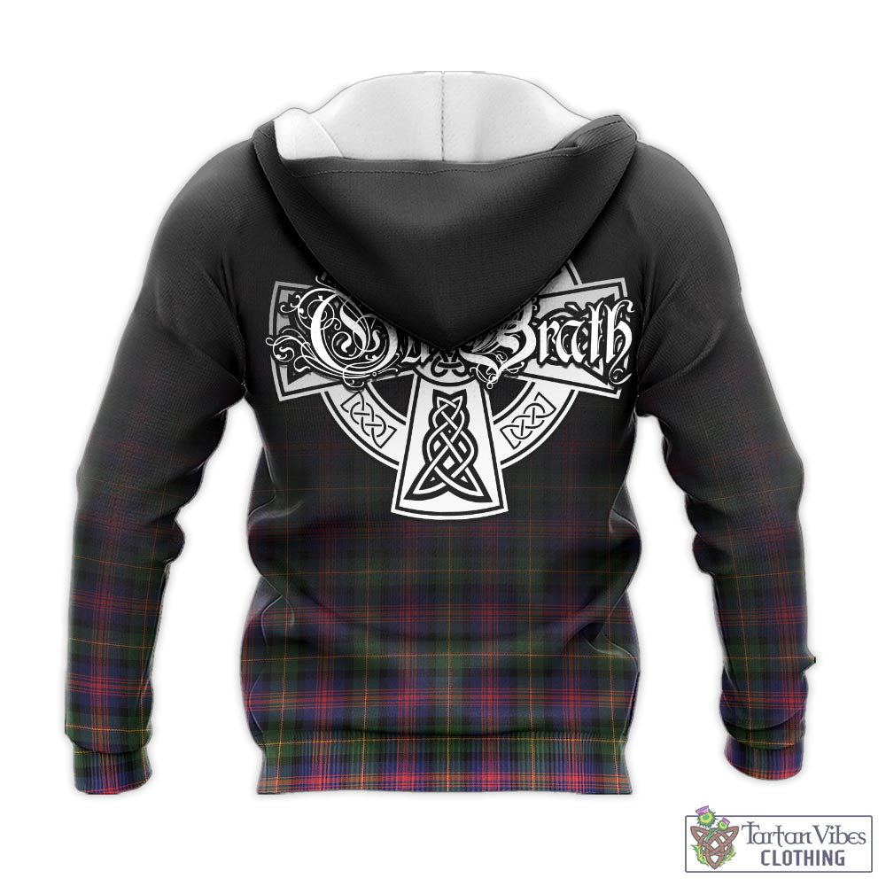 Tartan Vibes Clothing Logan Modern Tartan Knitted Hoodie Featuring Alba Gu Brath Family Crest Celtic Inspired