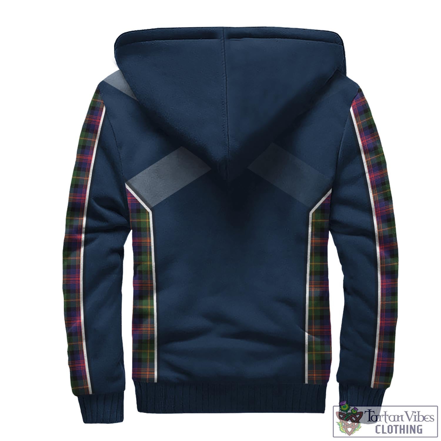 Tartan Vibes Clothing Logan Modern Tartan Sherpa Hoodie with Family Crest and Lion Rampant Vibes Sport Style