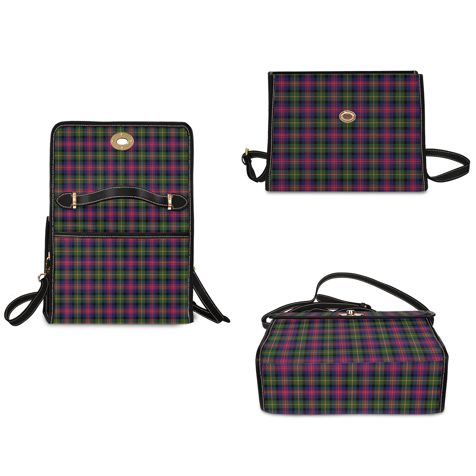 logan-modern-tartan-leather-strap-waterproof-canvas-bag