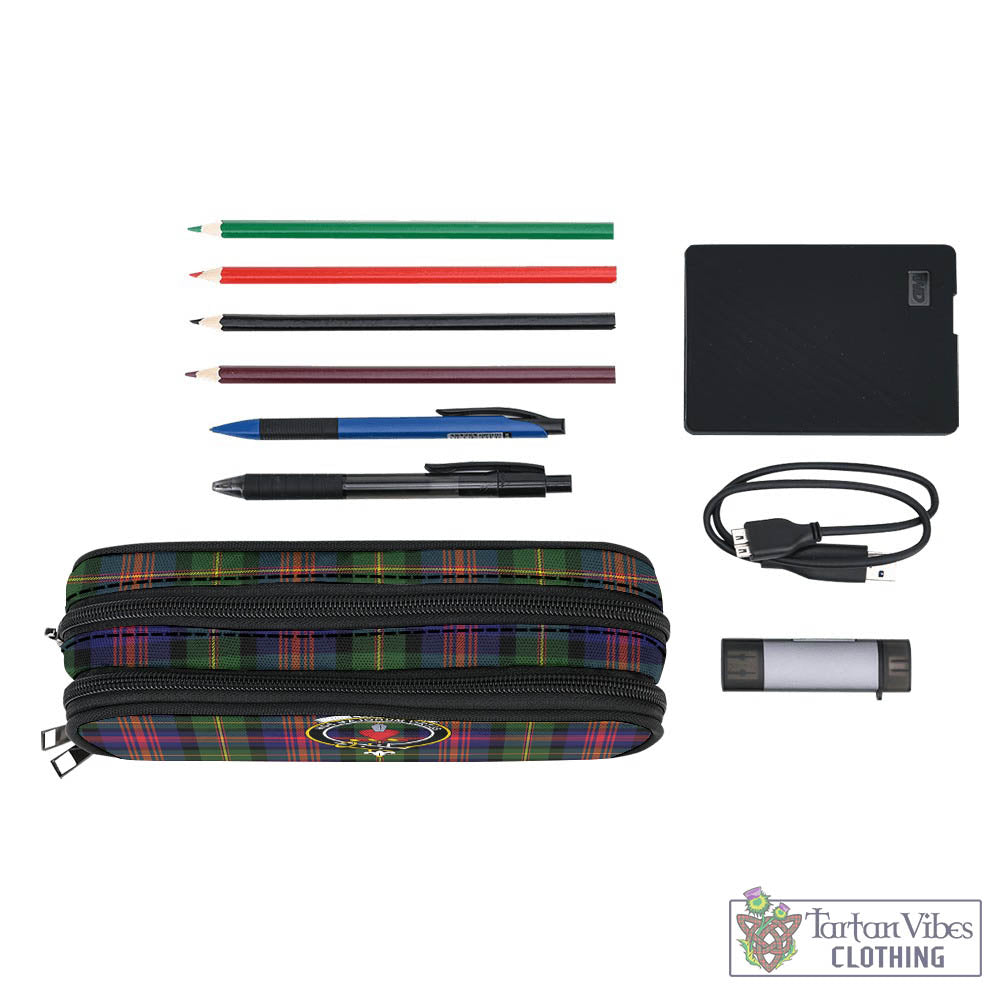 Tartan Vibes Clothing Logan Modern Tartan Pen and Pencil Case with Family Crest