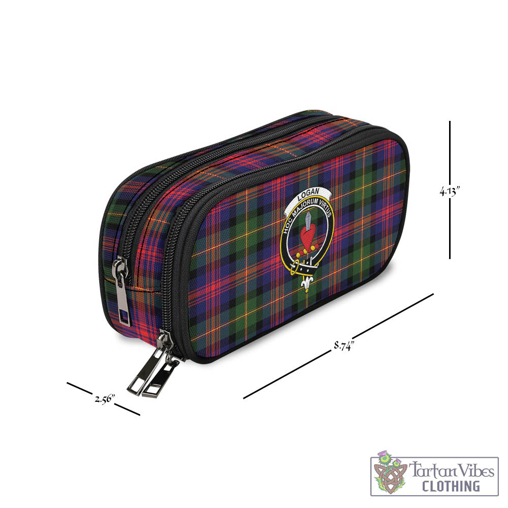 Tartan Vibes Clothing Logan Modern Tartan Pen and Pencil Case with Family Crest