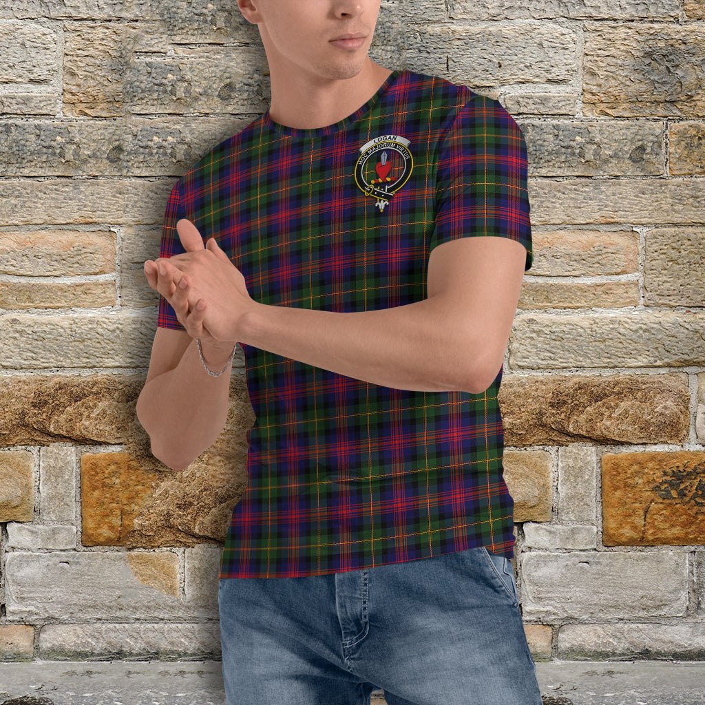 Logan Tartan T-Shirt with Family Crest - Tartan Vibes Clothing