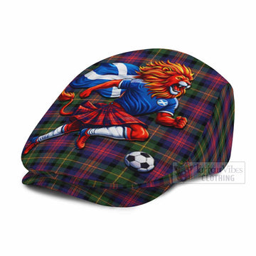 Logan Scotland Football Tartan Flat Cap, Jeff Cap Lion Mascot Go Scottish - Tartan Vibes Clothing