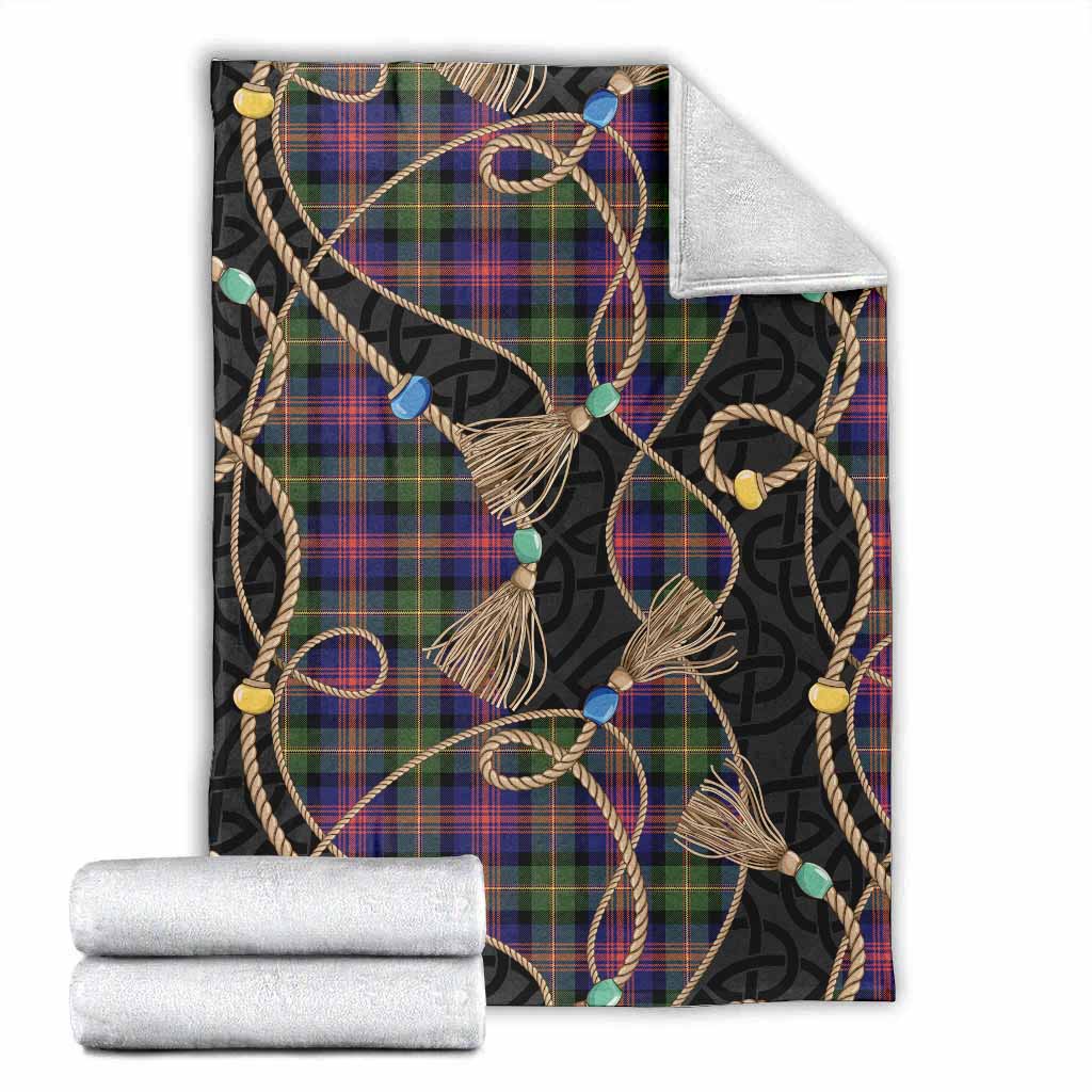 Logan Scottish Tartan Twisted Ropes Stylized Blanket X-Large 59 x 79 inches 150 x 200 cm - Tartan Vibes Clothing