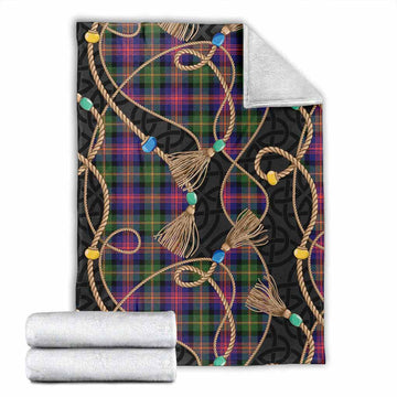 Logan Scottish Tartan Twisted Ropes Stylized Blanket X-Large 59 x 79 inches 150 x 200 cm - Tartan Vibes Clothing