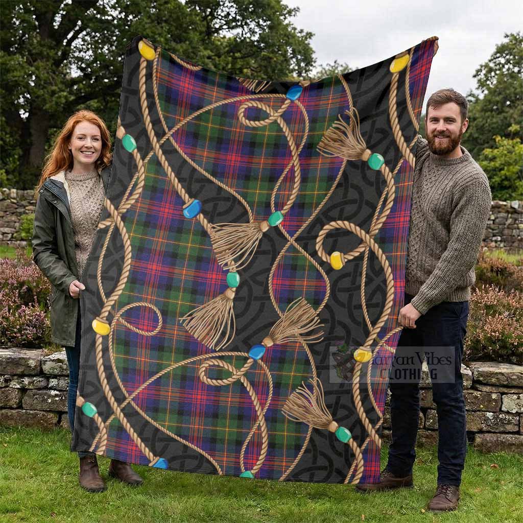 Logan Scottish Tartan Twisted Ropes Stylized Blanket - Tartan Vibes Clothing
