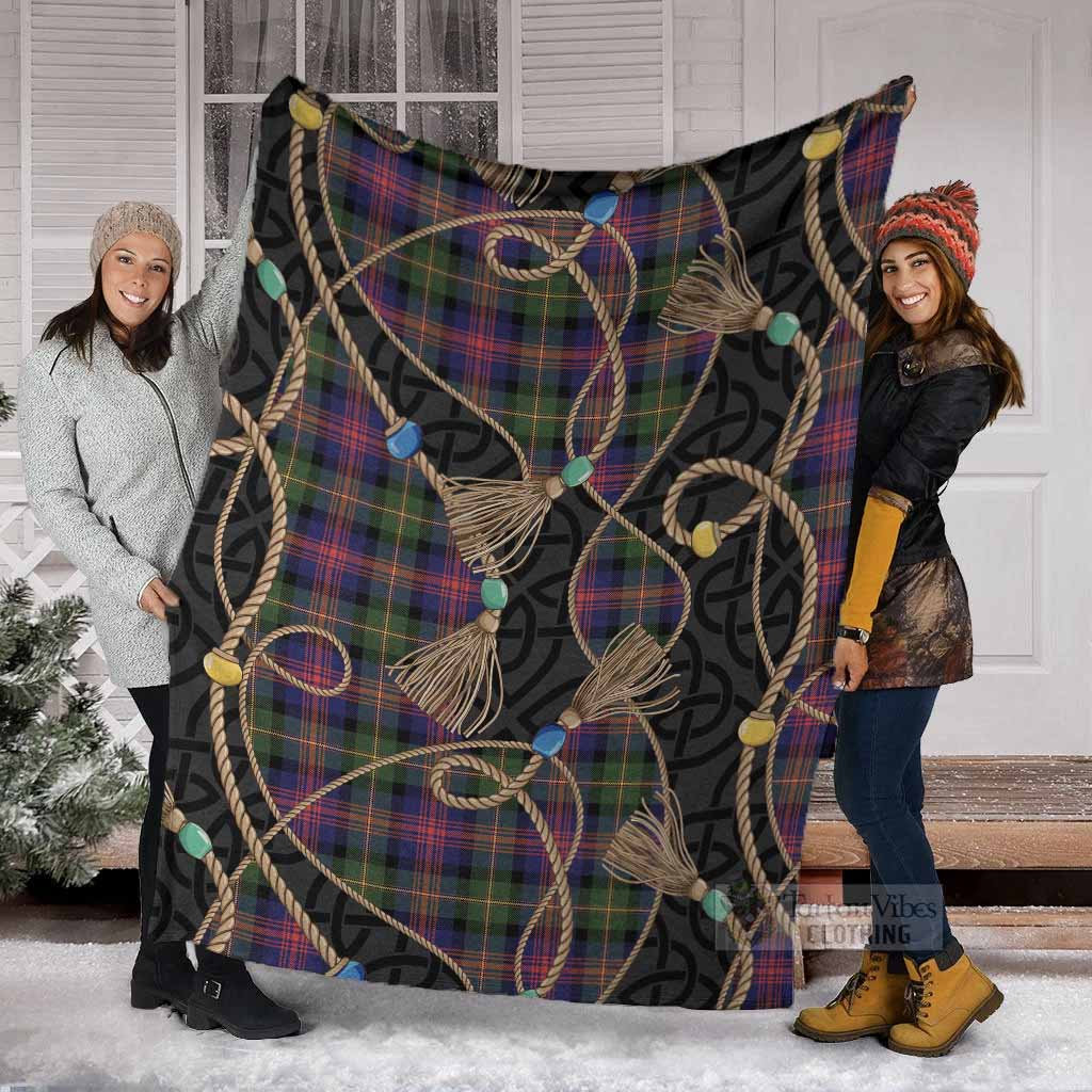 Logan Scottish Tartan Twisted Ropes Stylized Blanket - Tartan Vibes Clothing