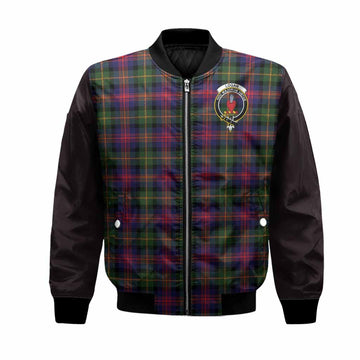 Logan Tartan Accent Bomber Jacket with Family Crest