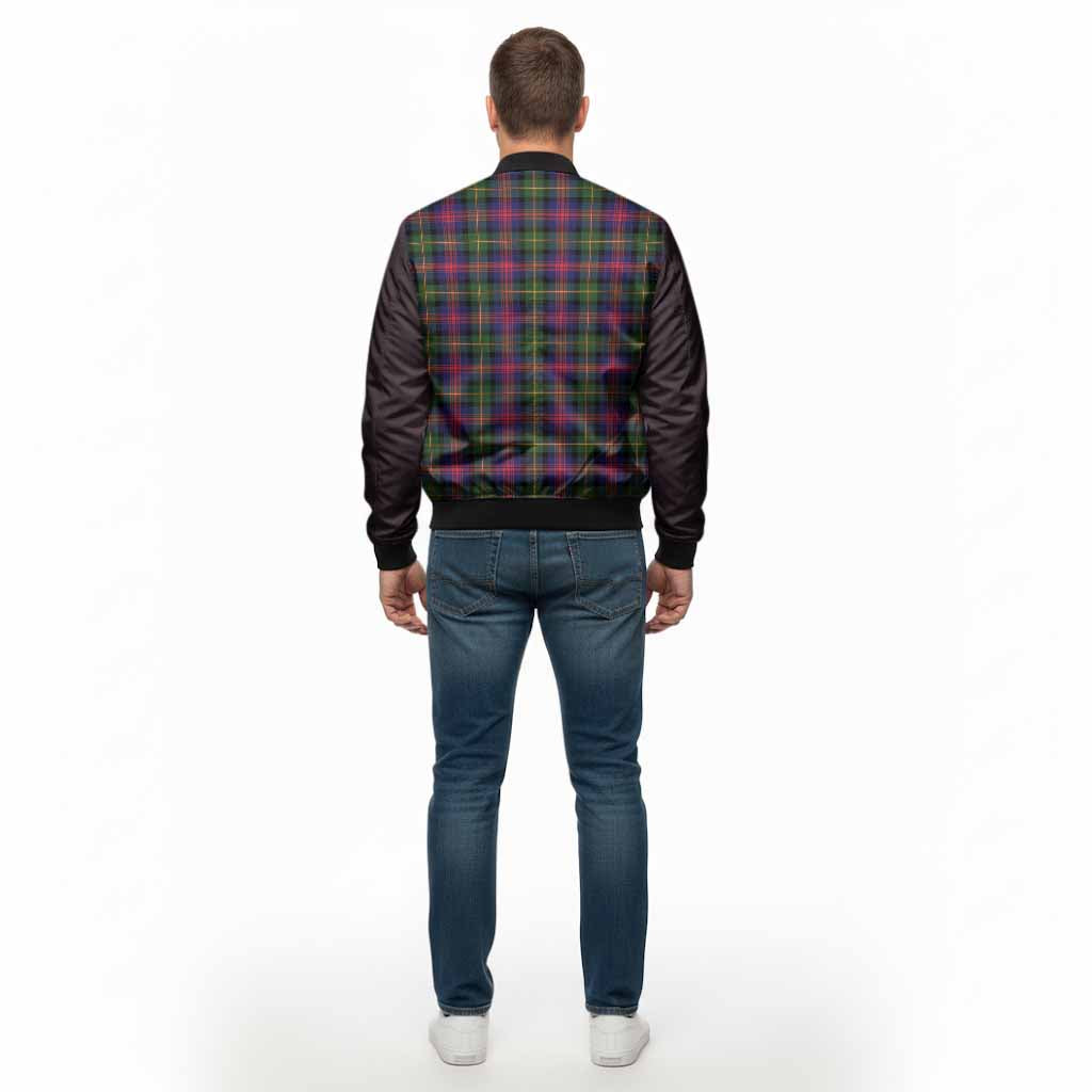Logan Tartan Accent Bomber Jacket with Family Crest