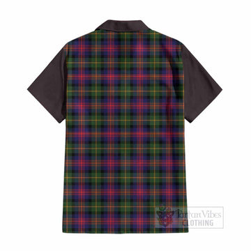 Logan Tartan Accent Cotton Hawaiian Shirt with Family Crest