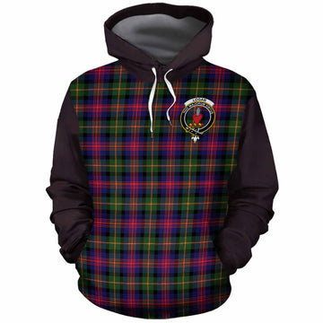 Logan Tartan Accent Cotton Hoodie with Family Crest