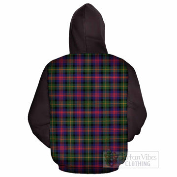 Logan Tartan Accent Cotton Hoodie with Family Crest