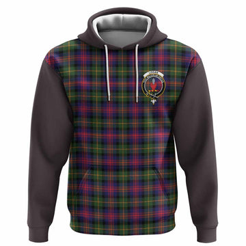 Logan Tartan Accent Hoodie with Family Crest