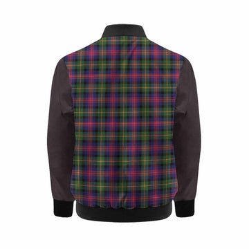 Logan Tartan Accent Kid Bomber Jacket with Family Crest