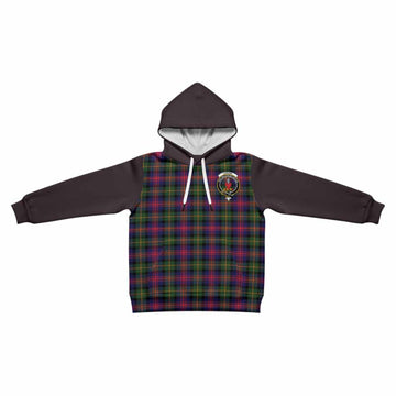 Logan Tartan Accent Kid Hoodie with Family Crest
