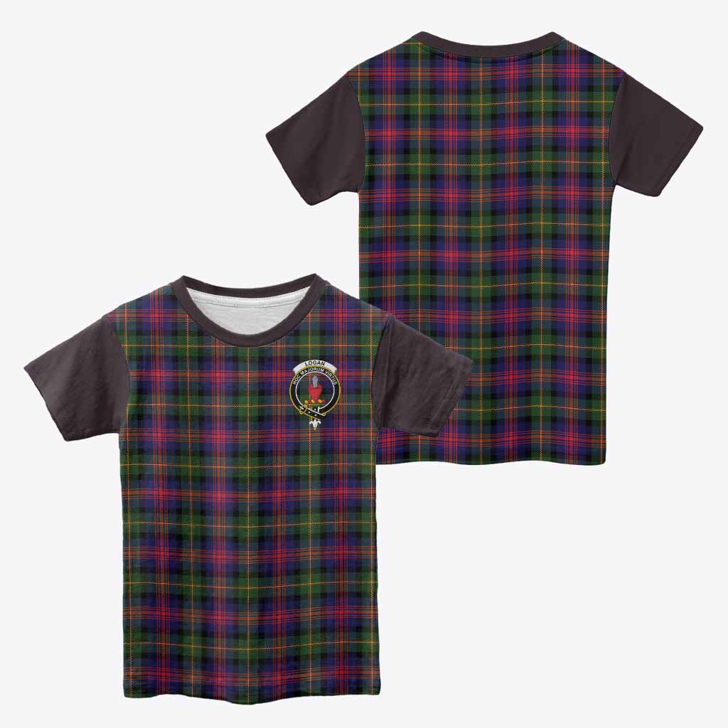 Logan Tartan Accent Kid T-shirt with Family Crest