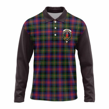 Logan Tartan Accent Long Sleeve Polo Shirt with Family Crest