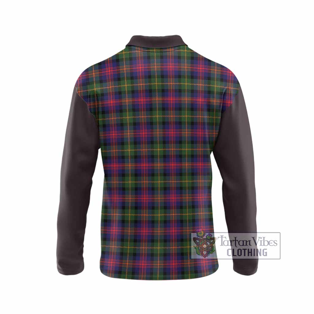 Logan Tartan Accent Long Sleeve Polo Shirt with Family Crest
