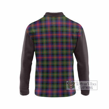 Logan Tartan Accent Long Sleeve Polo Shirt with Family Crest