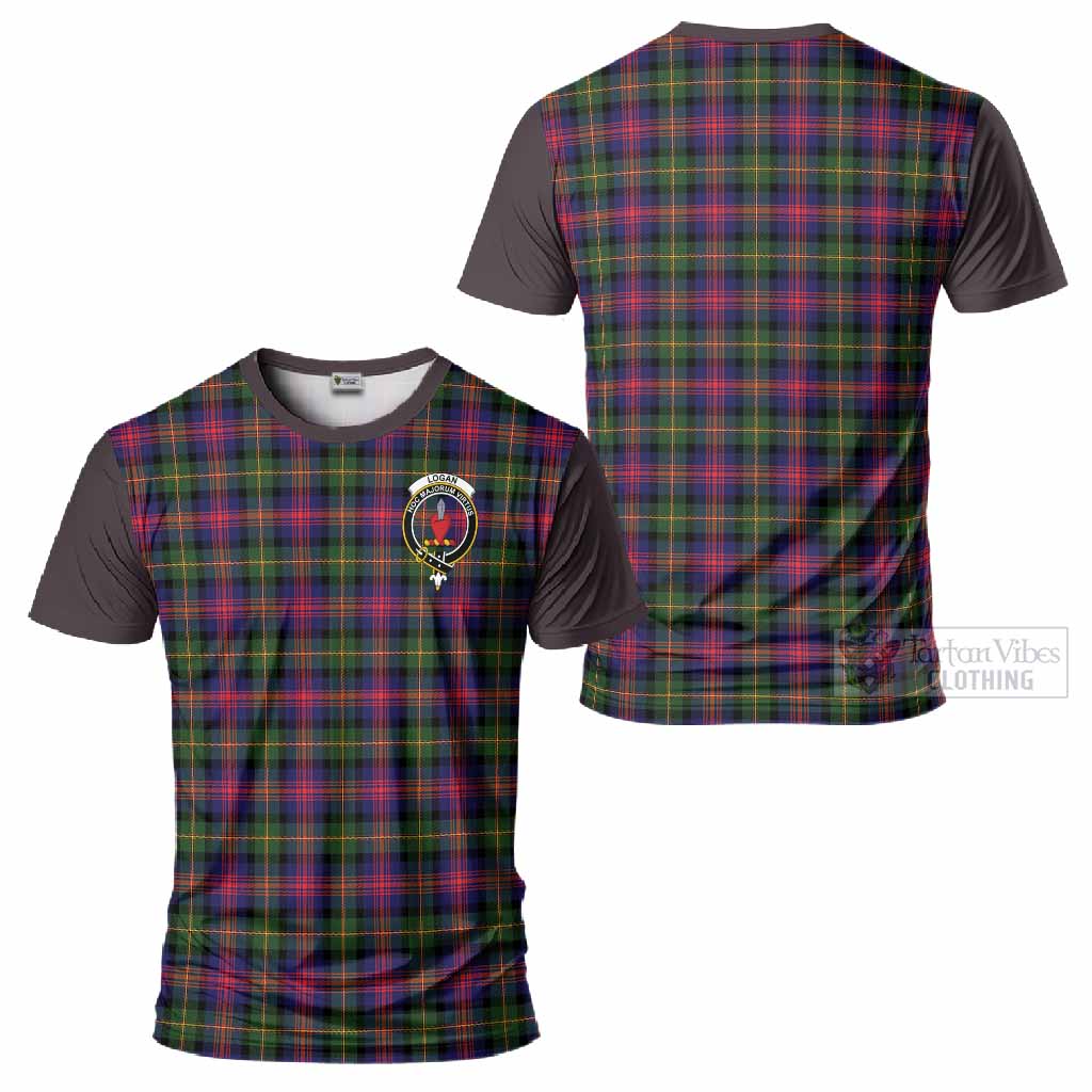 Logan Tartan Accent T-Shirt with Family Crest