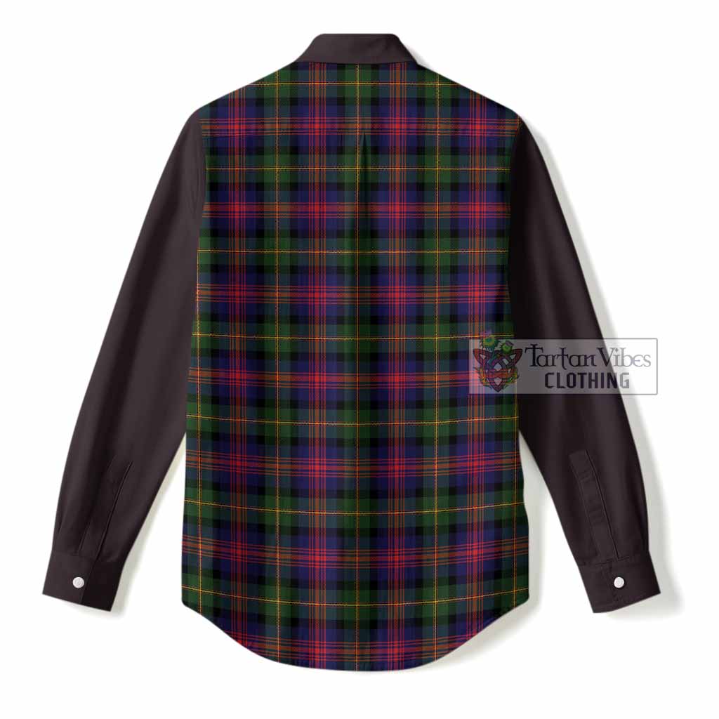 Logan Tartan Accent Women Casual Shirt with Family Crest