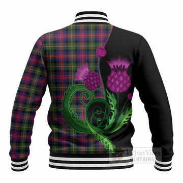 Logan Tartan Baseball Jacket Traditional Scottish Thistle
