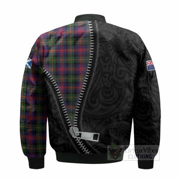 Logan Tartan Bomber Jacket New Zealand Pattern Unique Zipper Stylized