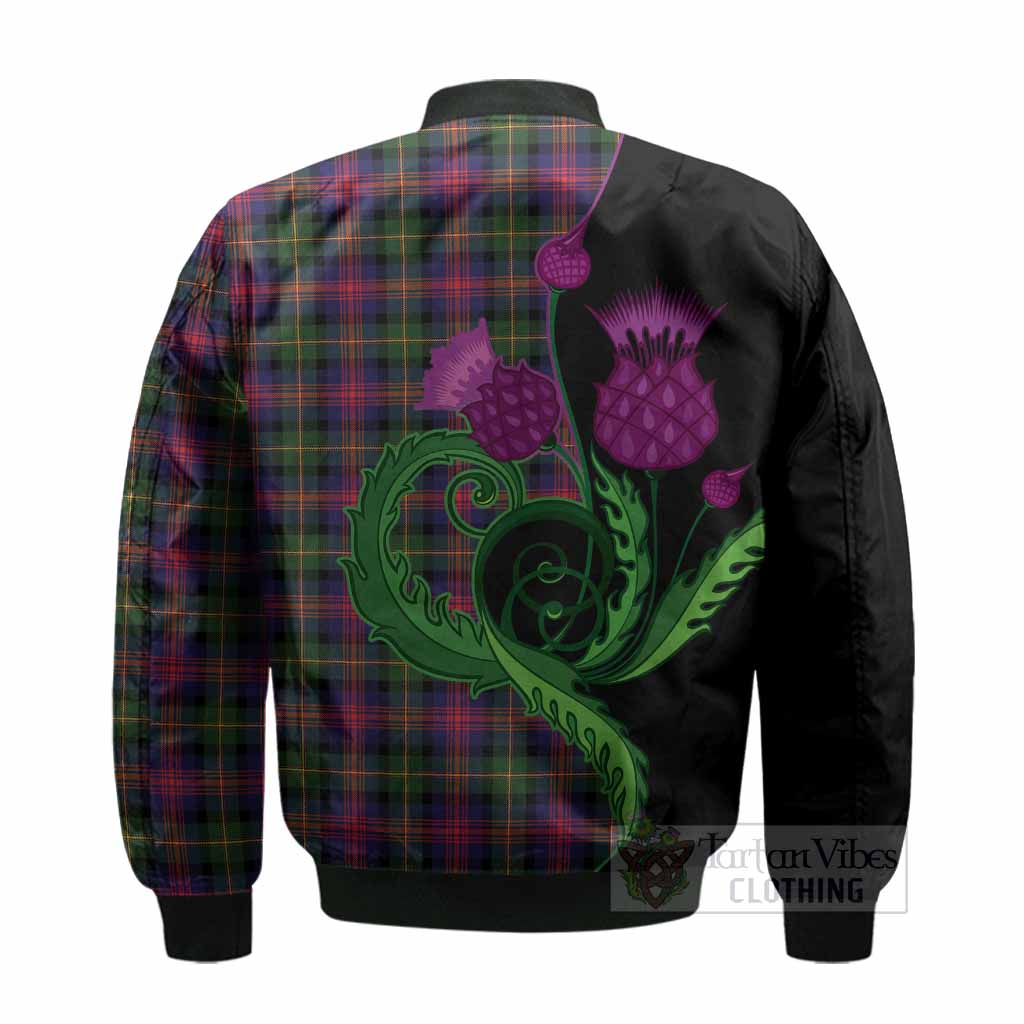 Logan Tartan Bomber Jacket Traditional Scottish Thistle