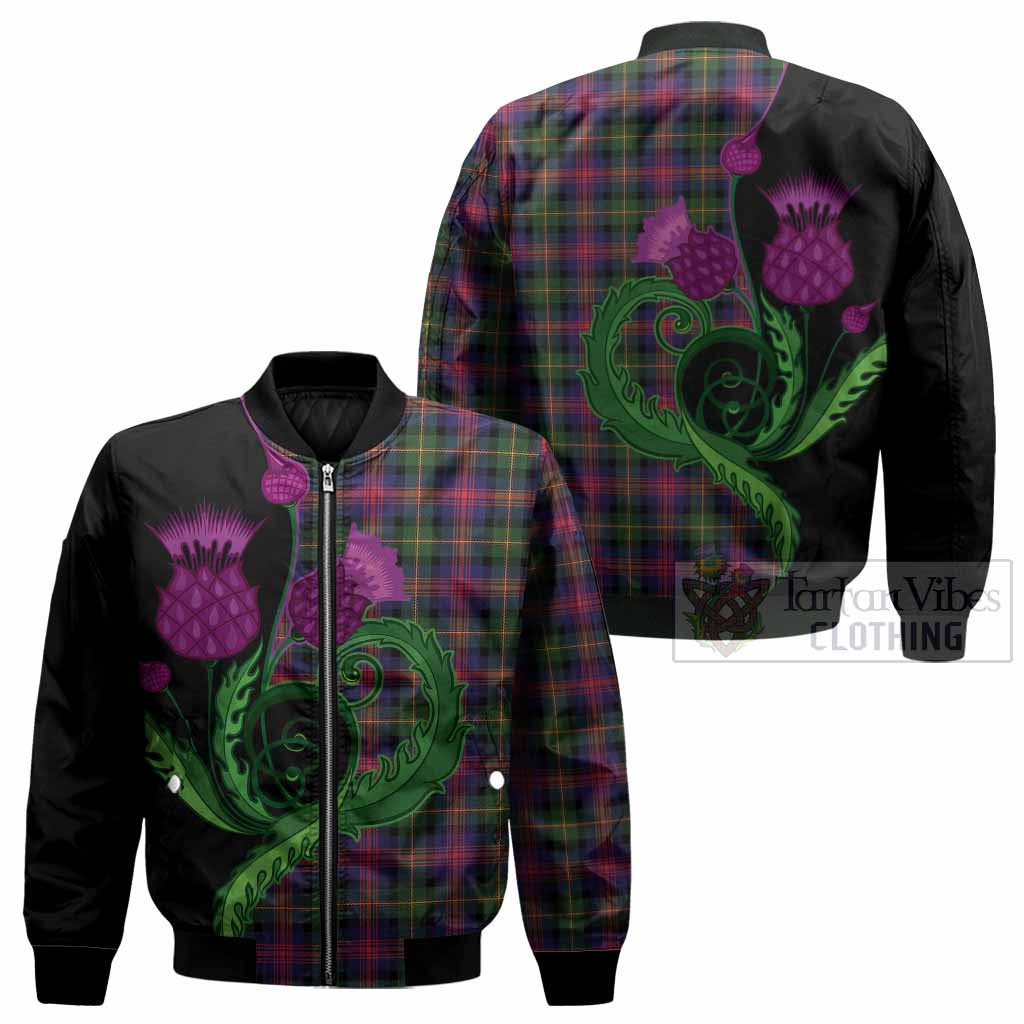 Logan Tartan Bomber Jacket Traditional Scottish Thistle