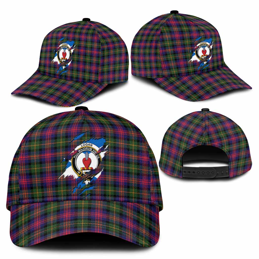 Logan Tartan Classic Cap with Family Crest In Me Style