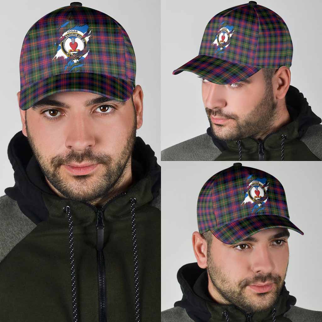 Logan Tartan Classic Cap with Family Crest In Me Style