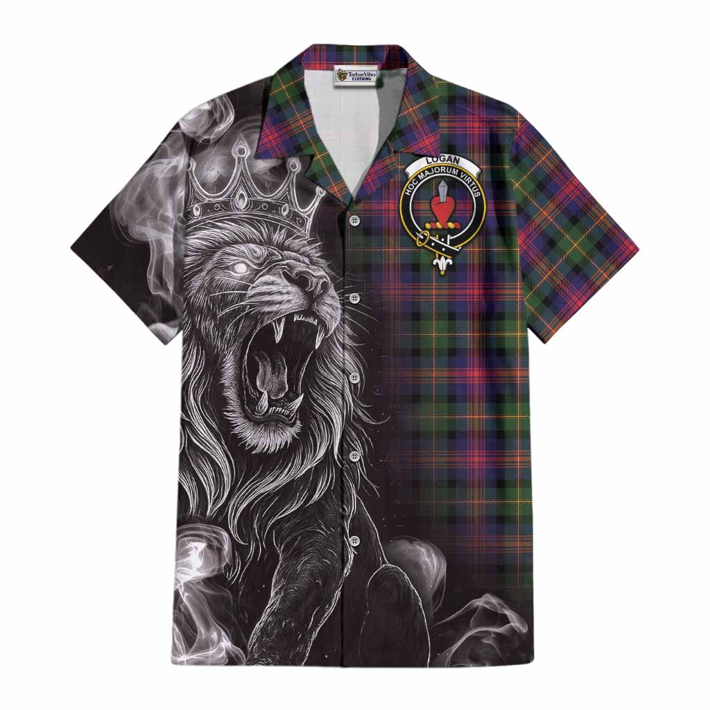 Logan Tartan Cotton Hawaiian Shirt Roaring Lion Heritage