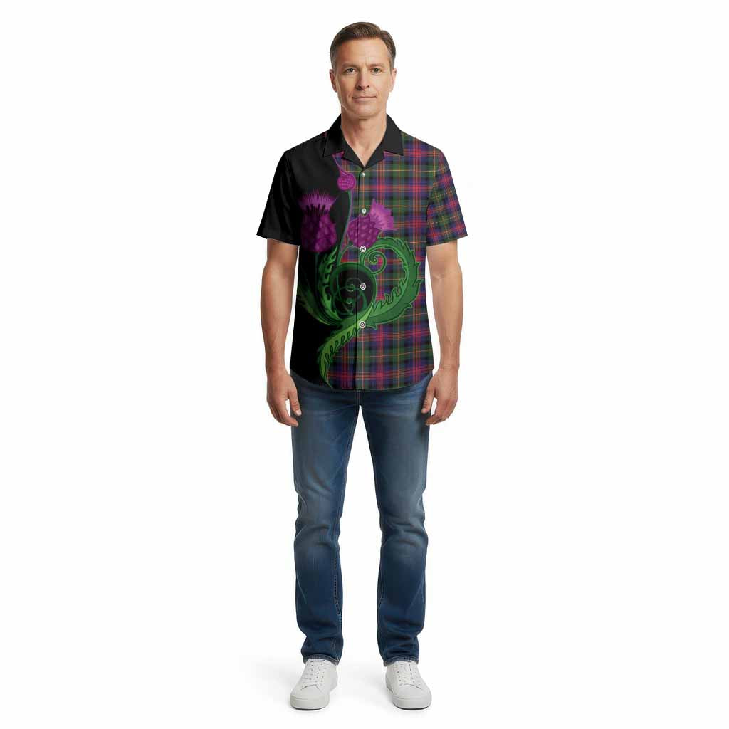 Logan Tartan Cotton Hawaiian Shirt Traditional Scottish Thistle