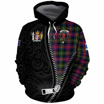 Logan Tartan Cotton Hoodie New Zealand Pattern Unique Zipper Stylized