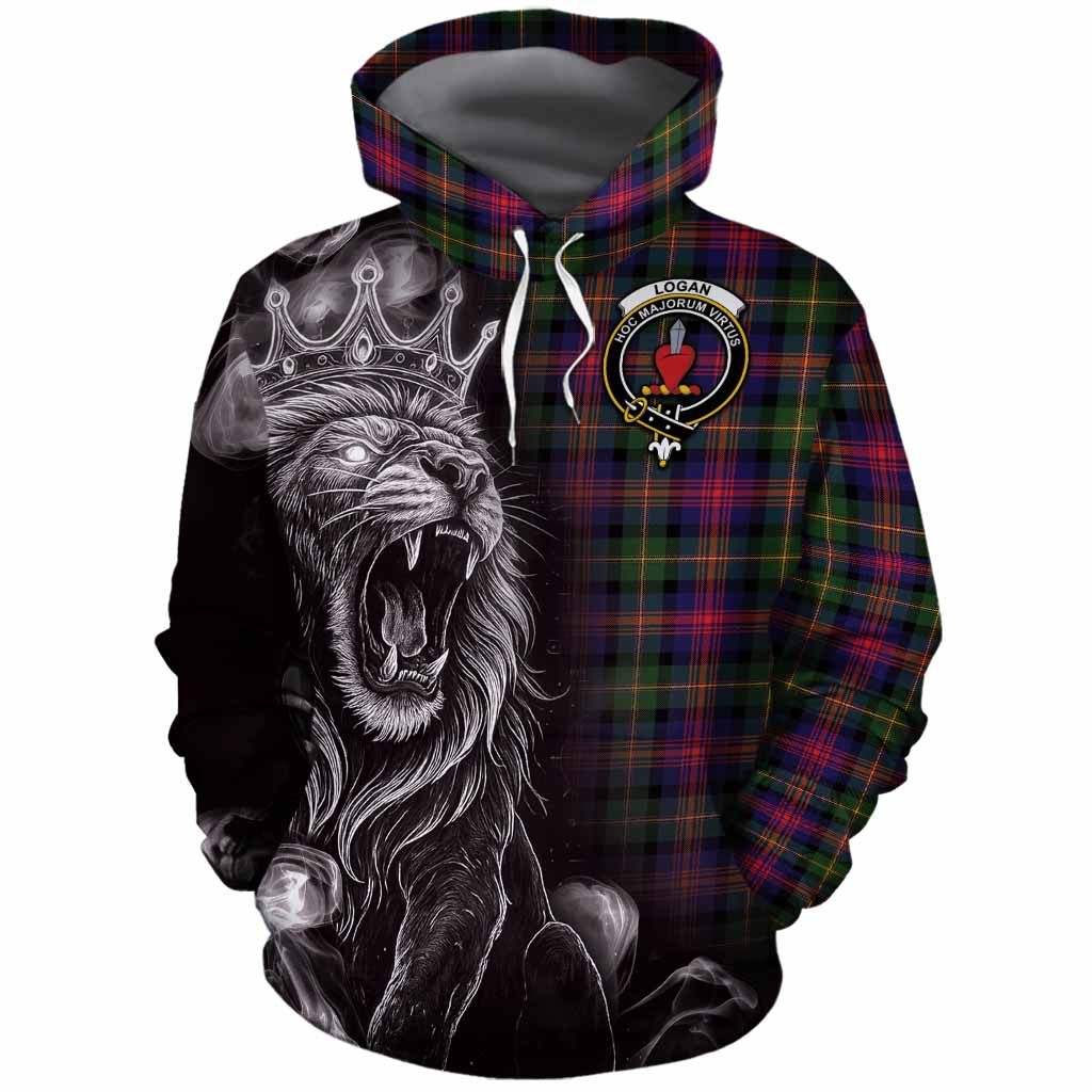 Logan Tartan Cotton Hoodie Roaring Lion Heritage