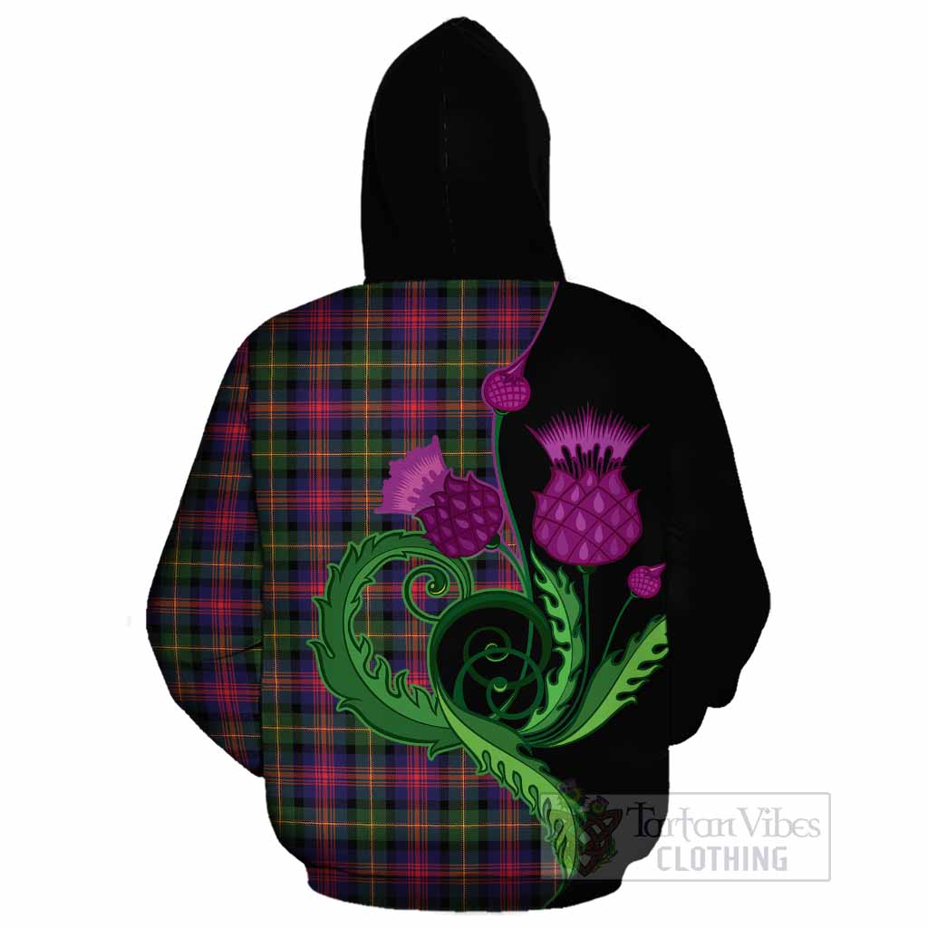 Logan Tartan Cotton Hoodie Traditional Scottish Thistle