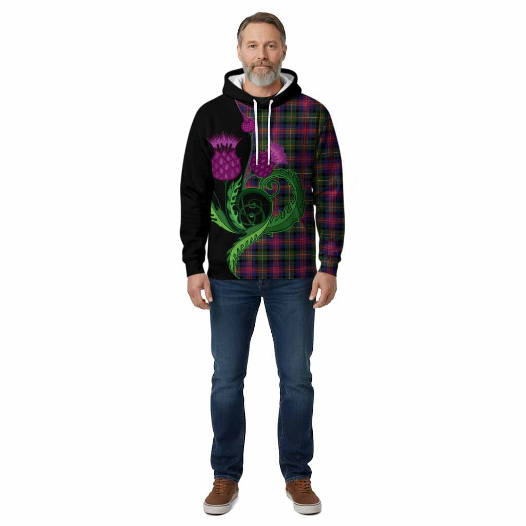 Logan Tartan Cotton Hoodie Traditional Scottish Thistle