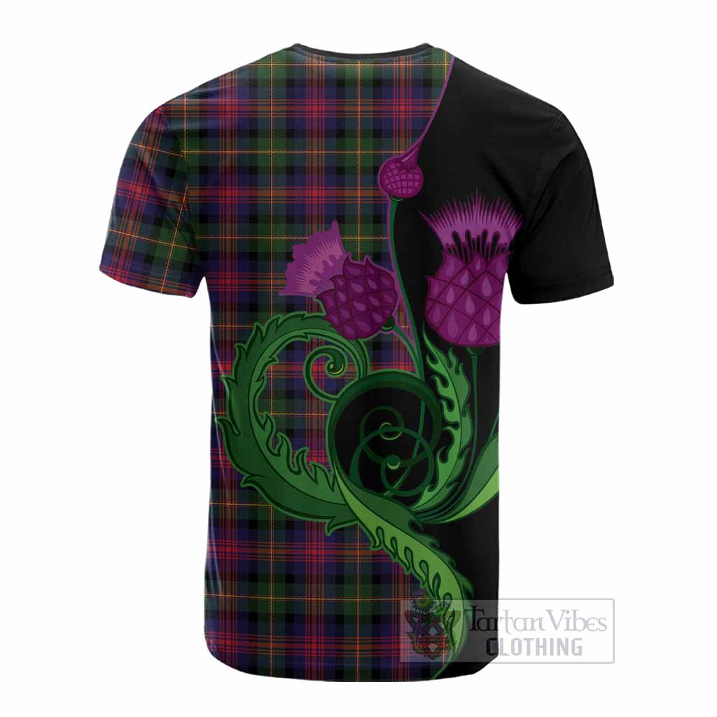 Logan Tartan Cotton T-shirt Traditional Scottish Thistle