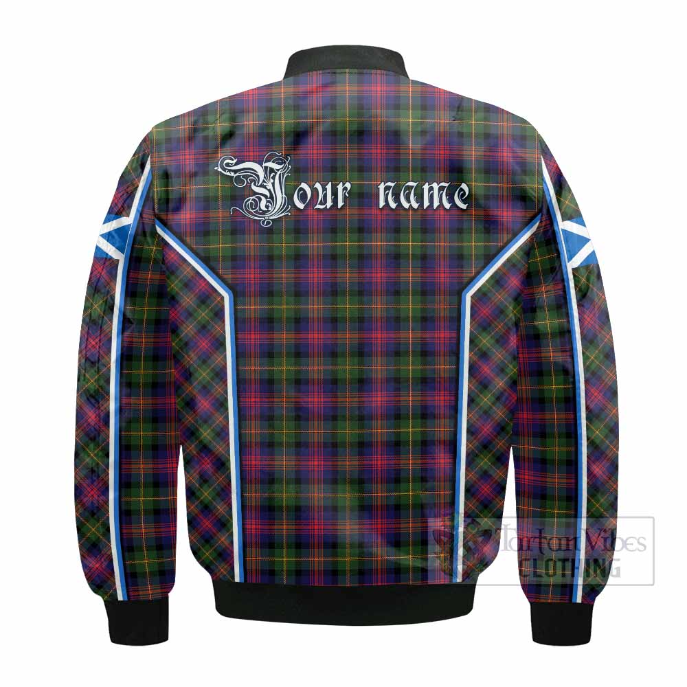 Logan Tartan Crest Bomber Jacket Scotland Coat of Arm Flag Style - Tartan Vibes Clothing