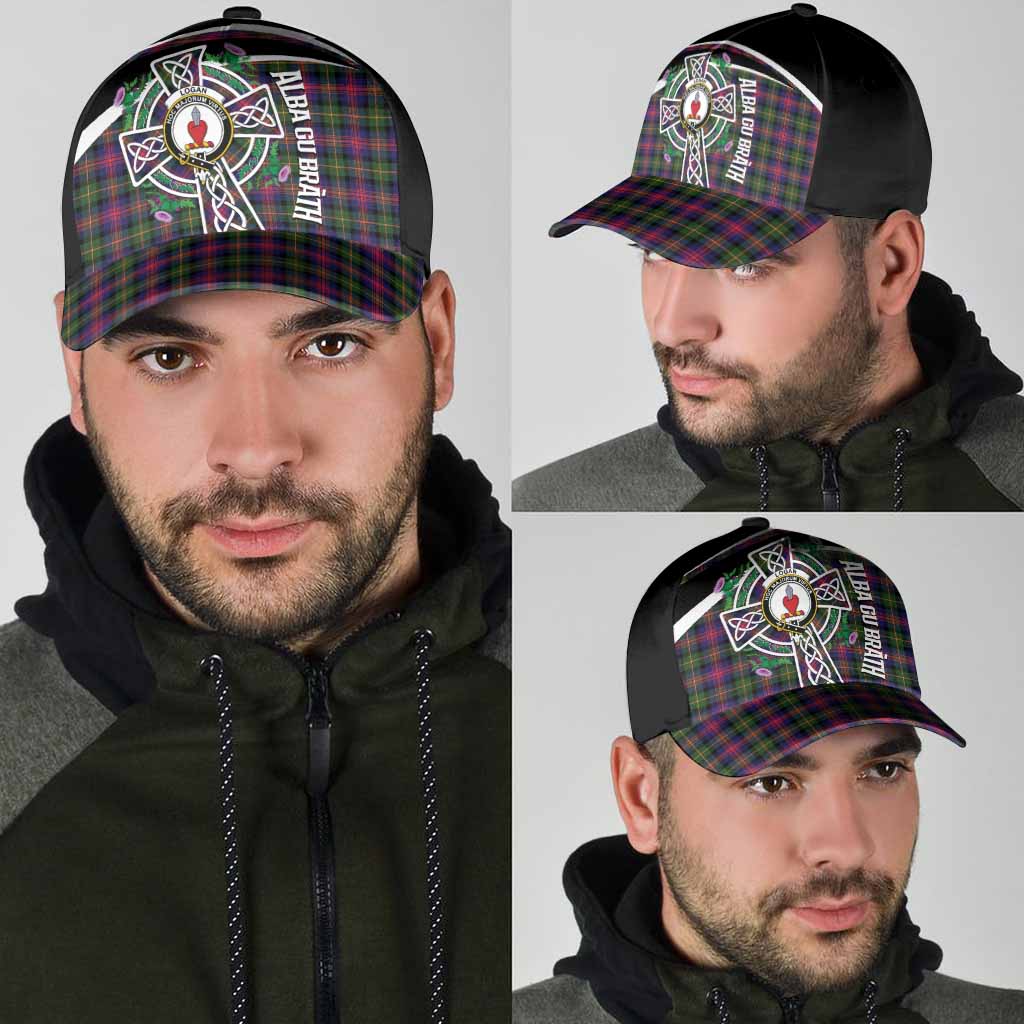 Logan Tartan Crest Classic Cap Scottish Thistle Celtic Cross Alba Gu Brath