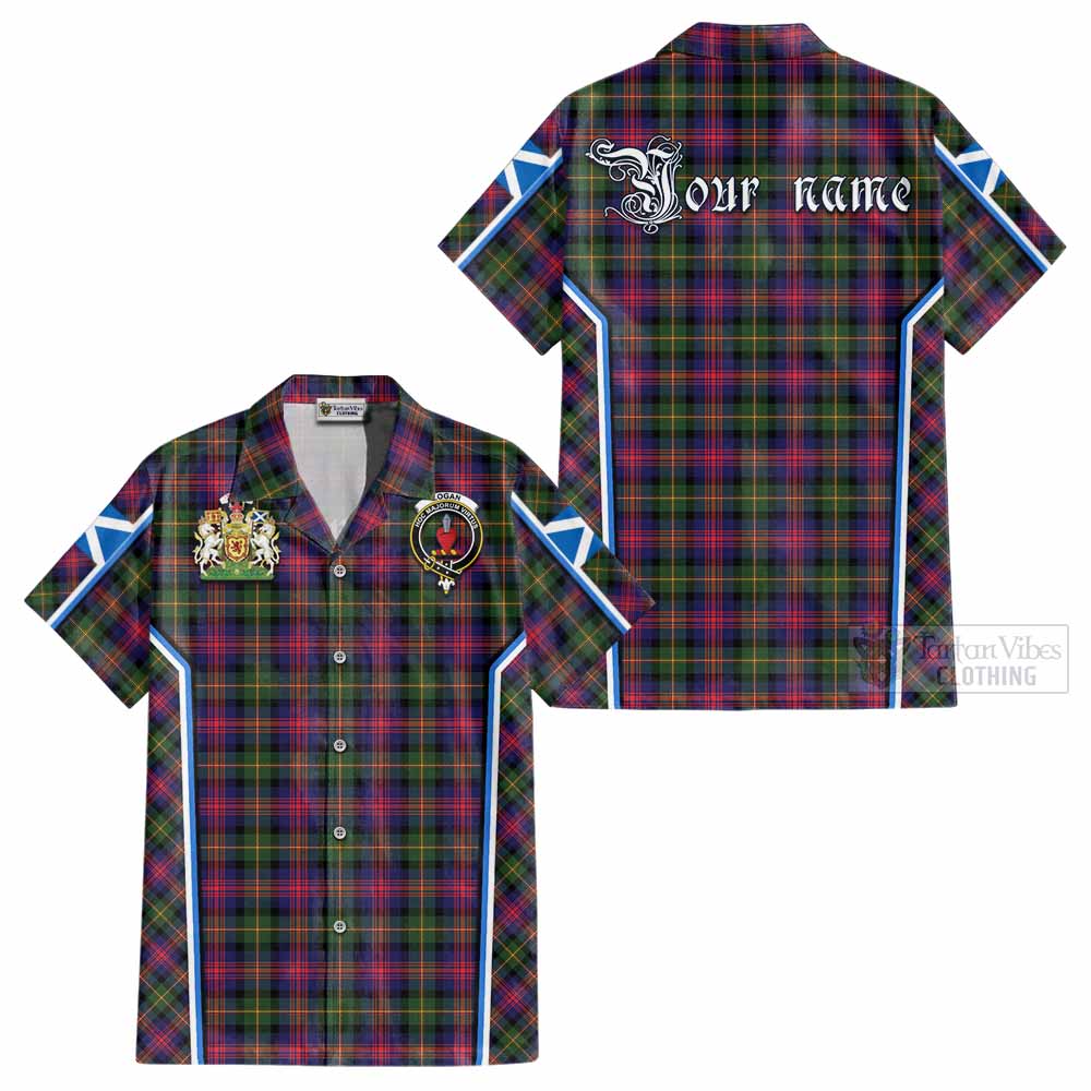 Logan Tartan Crest Cotton Hawaiian Shirt Scotland Coat of Arm Flag Style - Tartan Vibes Clothing