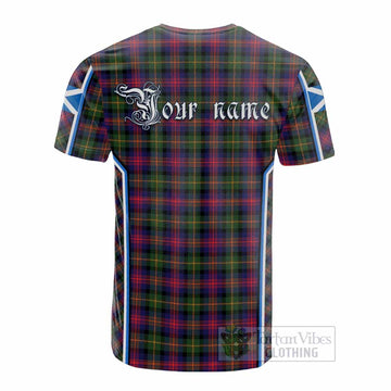 Logan Tartan Crest Cotton T-shirt Scotland Coat of Arm Flag Style