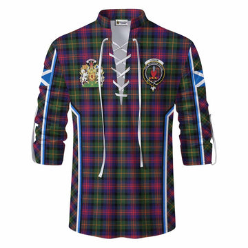 Logan Tartan Crest Ghillie Kilt Shirt Scotland Coat of Arm Flag Style