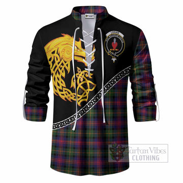 Logan Tartan Crest Ghillie Shirt Legendary Dragon Knot Half Style