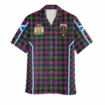 Logan Tartan Crest Hawaiian Shirt Scotland Coat of Arm Flag Style